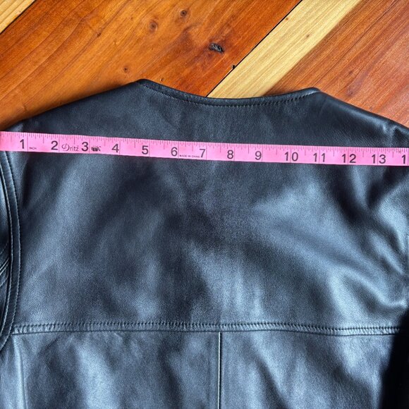 Perfect Black Leather Crop Jacket - Theory - Picture 9 of 10